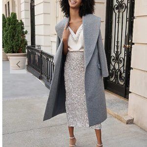 Gray Shawl Lapel Wrap Coat from Express size XS new with tags